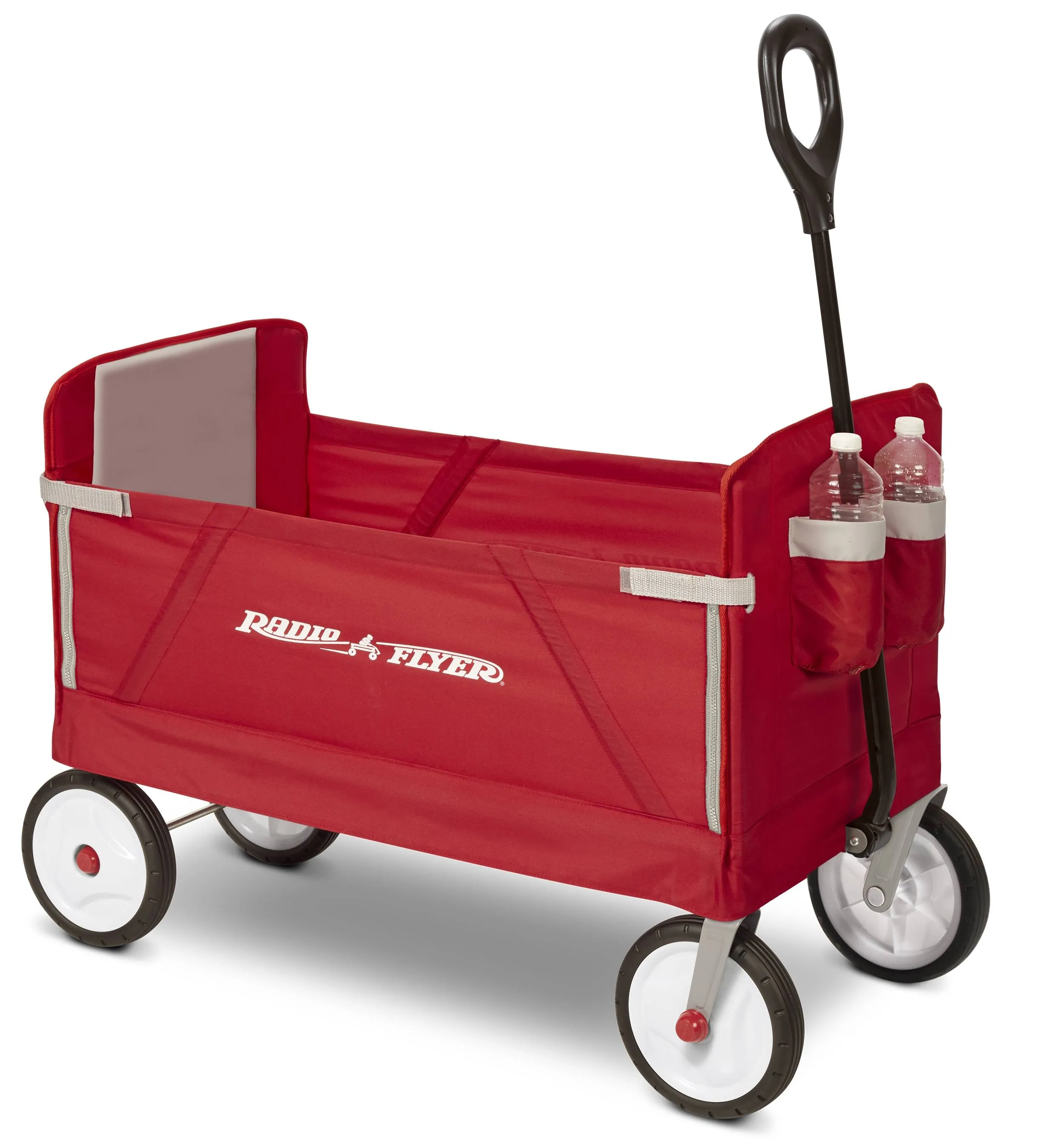 Radio Flyer, 3-in-1 off-Road EZ Folding Kids Wagon with Canopy, Puncture Proof Tires, Red