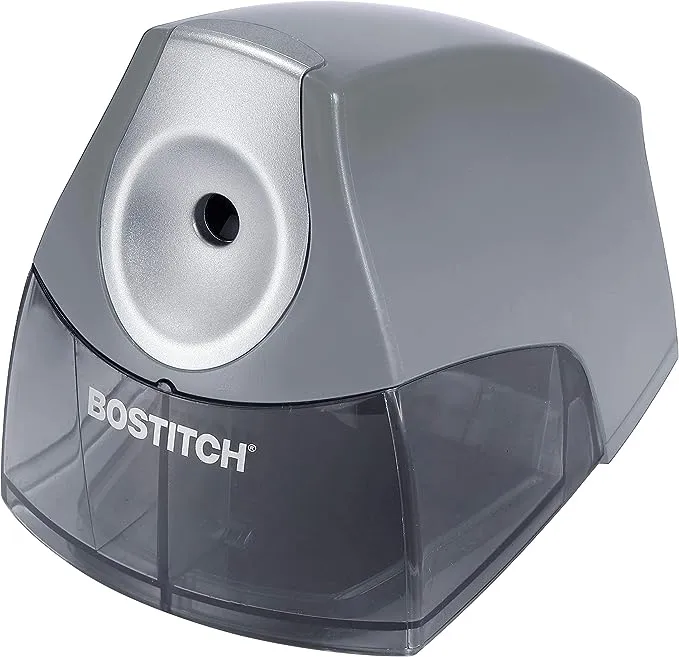 Bostitch Office Personal Electric Pencil Sharpener, Powerful Stall-Free Motor, High Capacity Shavings Tray, Gray (EPS4-KTGRAY)