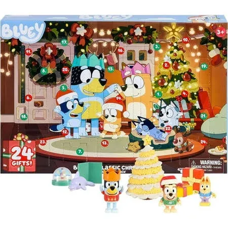 Bluey's Exclusive Advent Calendar Pack. Open the Packaging To Find A Bluey Surprise Each Day For 24 days Including Exclusive Figures! | Amazon Exclusive