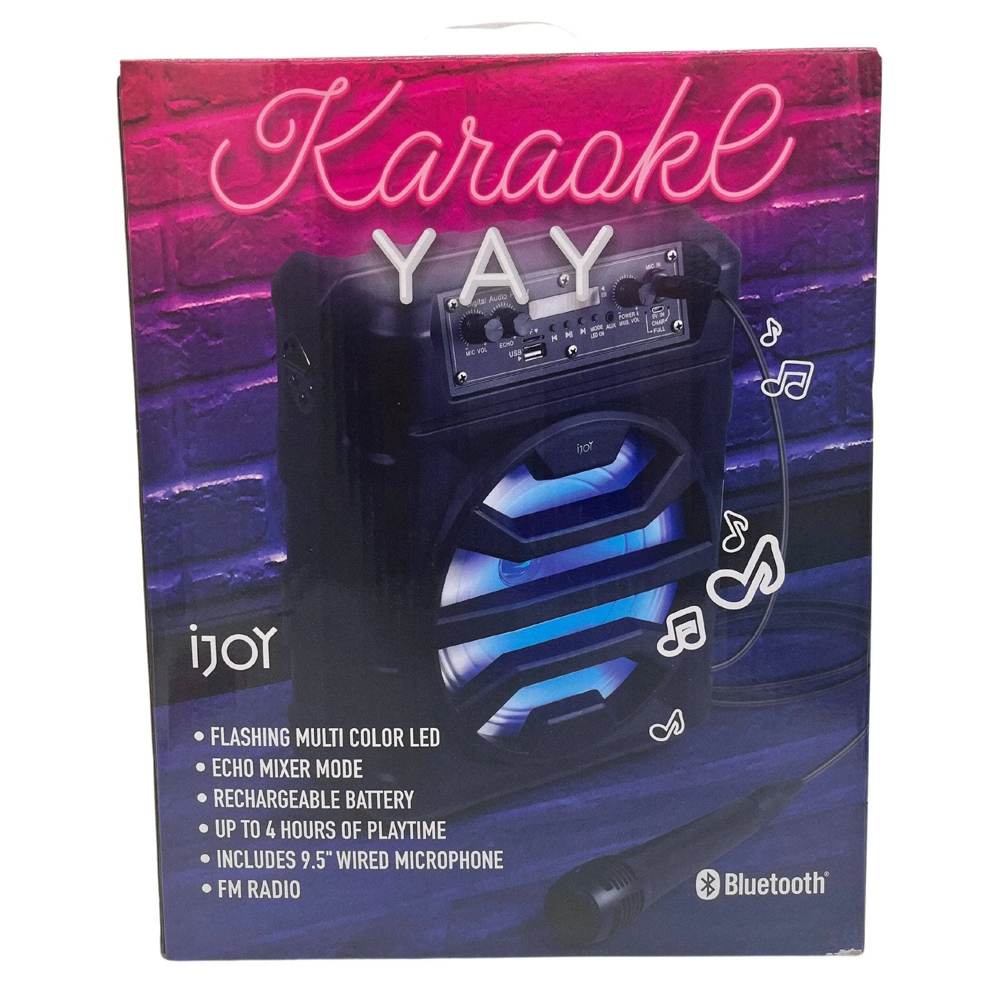 iJoy Karoke Machine-Bluetooth Speaker with Microphone