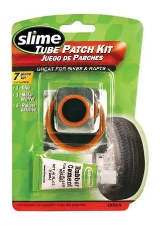 Slime 1022-A Tube Rubber Patch Kit, For Bikes And Other Inflatables, Contains, 5