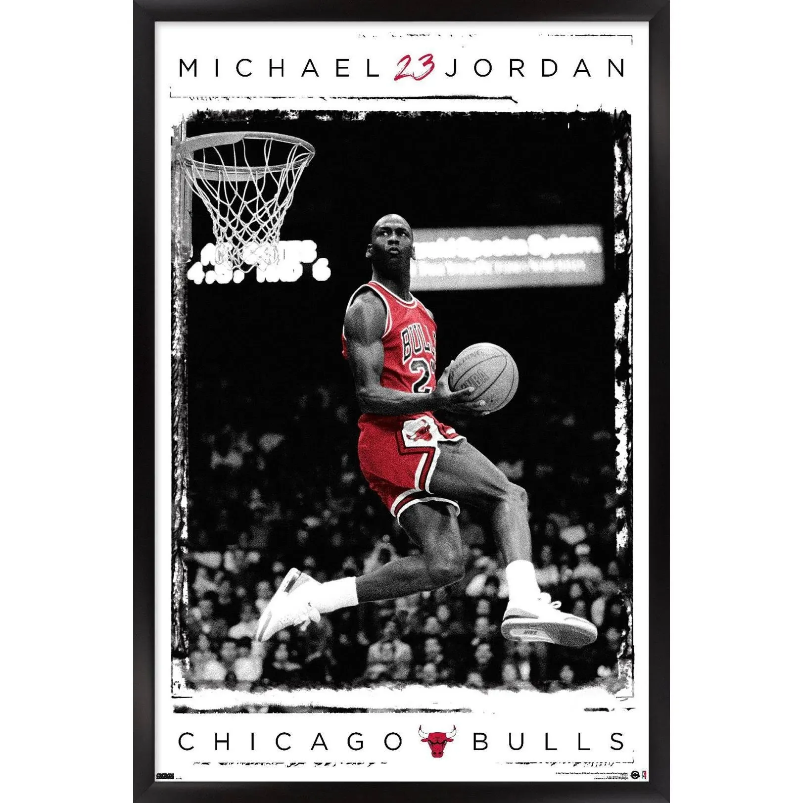 "Michael Jordan Chicago Bulls 24.25'' x 35.75'' Framed Team Player Poster"