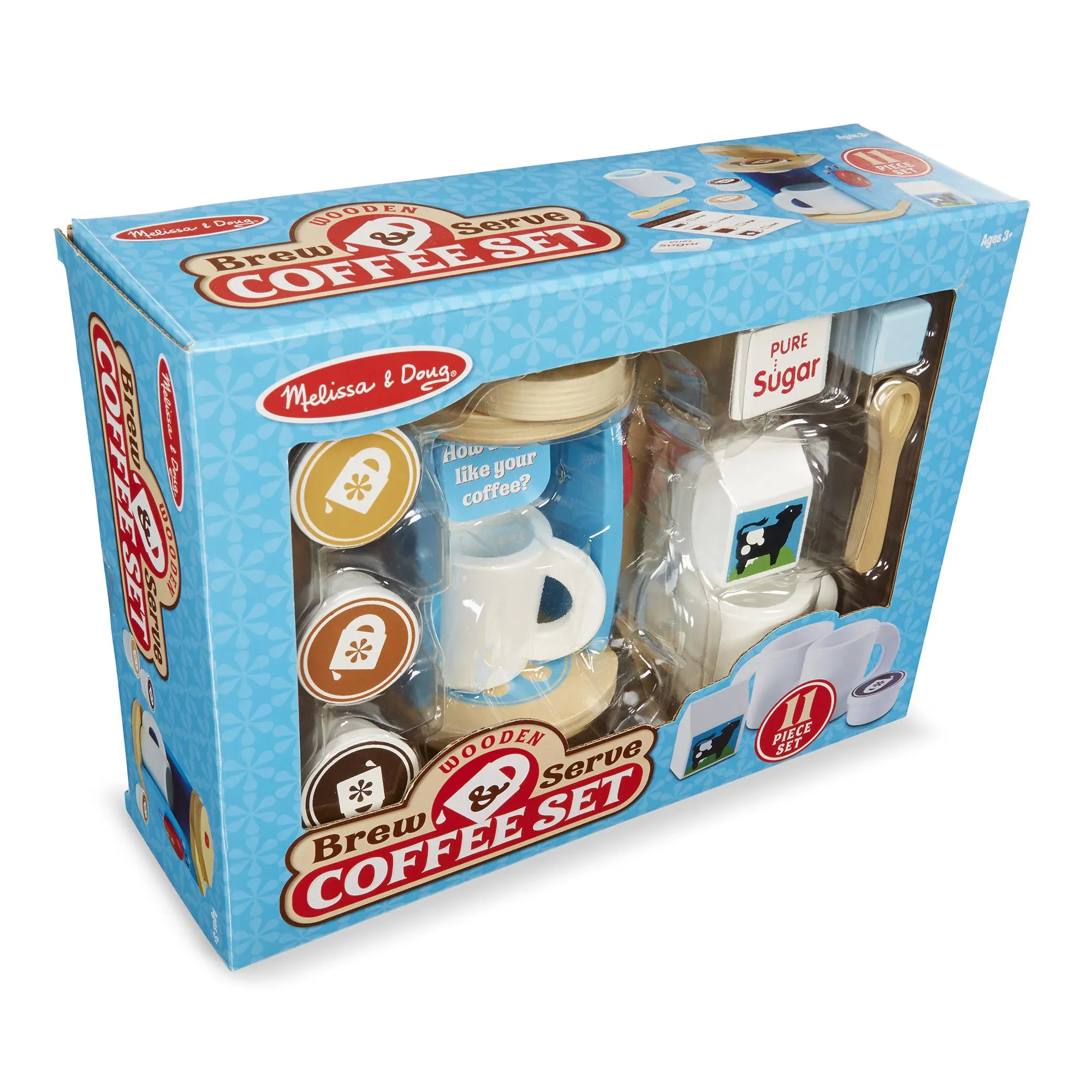 Melissa & Doug Wooden Brew & Serve Coffee Set