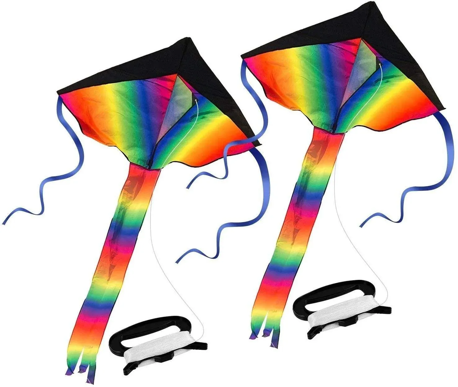 2 Pack Rainbow Delta Kite, Kites for Kids Adults Easy to Fly, Long Tail Huge ...