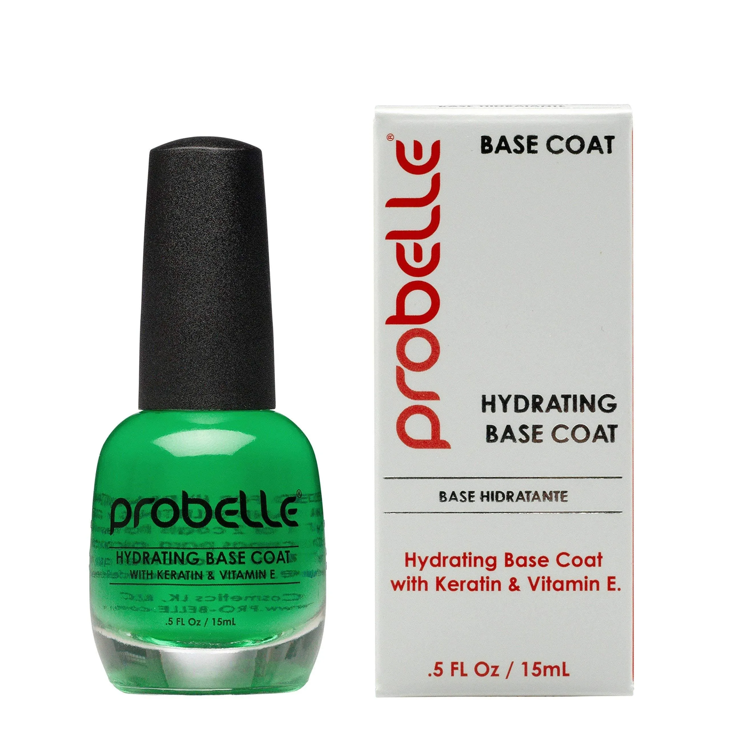 Probelle Hydrating Base Coat for Dry and Brittle Nails, Instant Moisturizer, Nourishes and Soothes Nails, Extends Polish Life, Ideal for Dehydrated, Rough, Breaking Nails (0.50 Fl oz/ 15 mL)