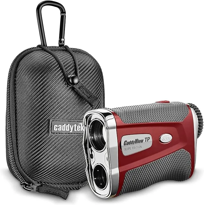 Caddytek Tour Professional Golf Laser Rangefinder with OLED Display, Red