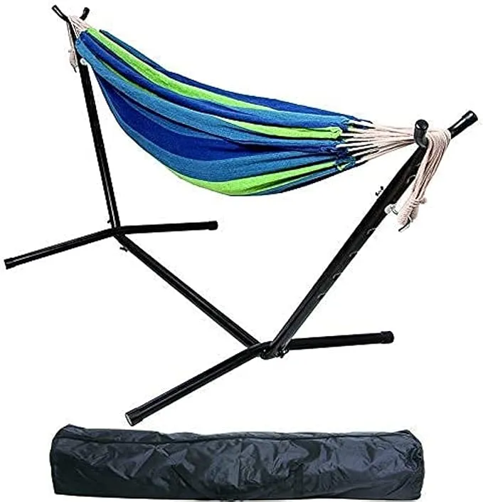 Balancefrom Double Hammock with Space Saving Steel Stand and Portable Carrying ...