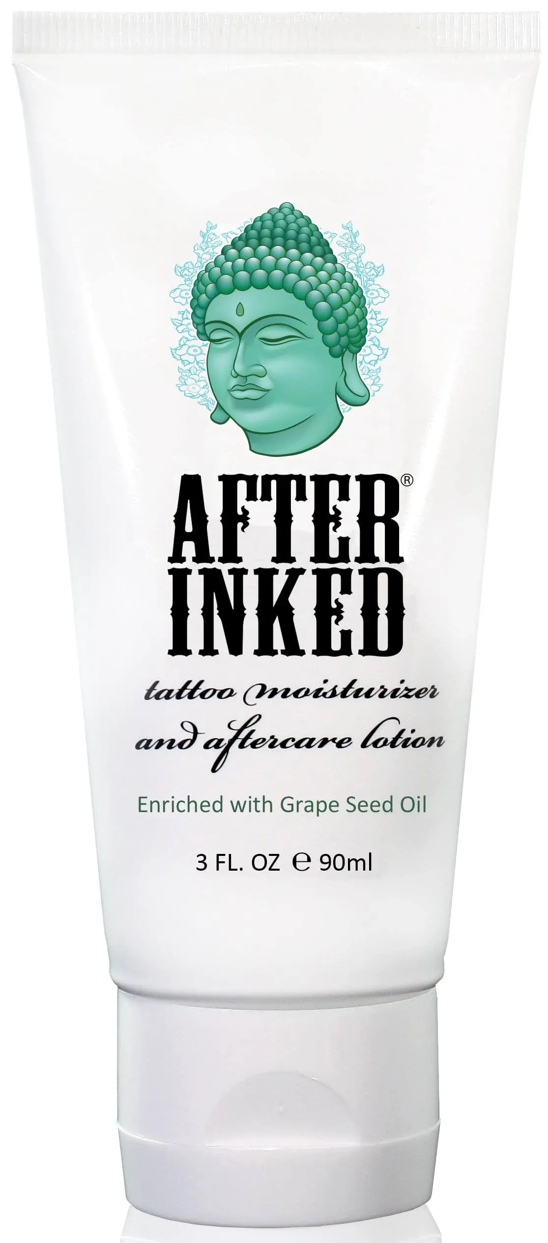 After Inked Tattoo Aftercare Lotion - Tattoo Moisturizer, As Seen on INK MASTER, Tattoo Balm, Ink Hydration Tattoo Aftercare Kit, 3 Fluid oz Tube (1-Pack)