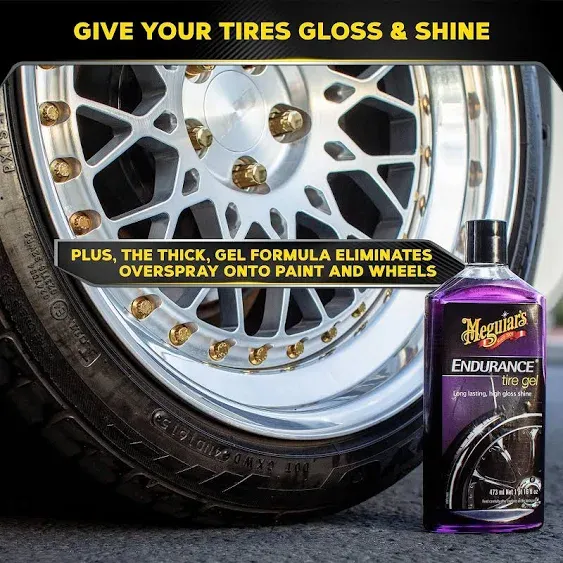 Meguiar's G7516EU Endurance Long Lasting High Gloss Black Tire Gel 473 ml