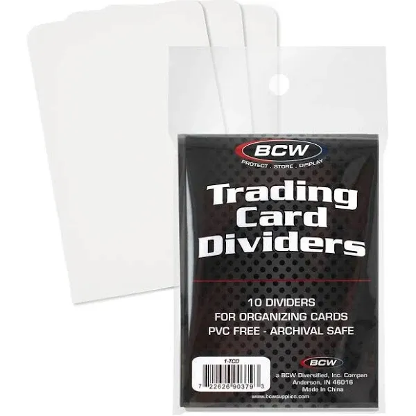 Trading Card Divider Cards - 10 Packs (100 Dividers Total)