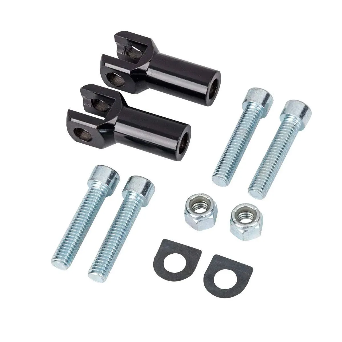 Black Rear Passenger Foot Peg Supports Mounts Clevis for Harley Softail 2000-06