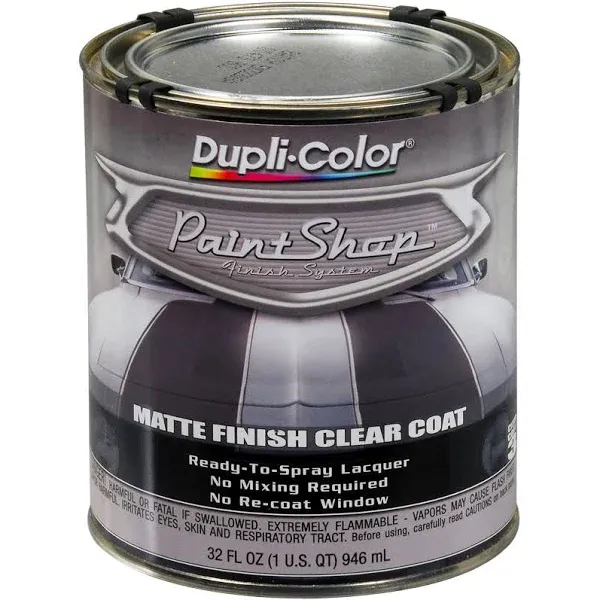 Dupli-Color BSP307 Paint Shop Finish System Clear Coat – Matte Clear - 32 oz. Automotive Paint, 1.00 Quart (Pack of 1)