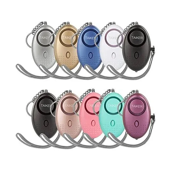 Taiker Personal Alarm for Women, 10 Pack 140db Emergency Self-Defense Security Alarm Keychain with LED Light for Women Kids and Elders