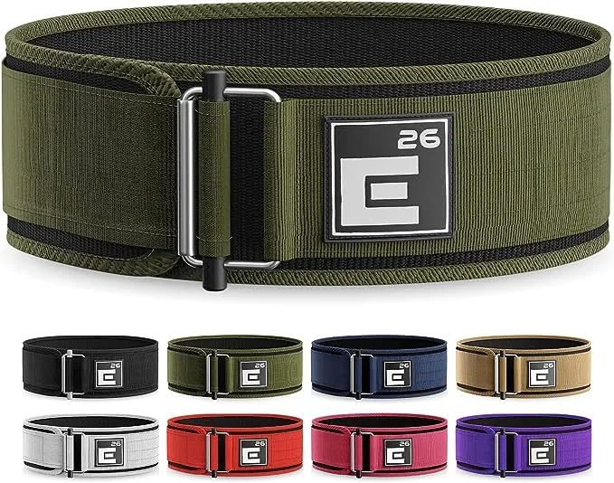 Self-Locking Weight Lifting Belt - Premium Weightlifting Belt for Serious Functional Fitness, Weight Lifting, and Olympic Lifting Athletes - Lifting Support for Men and Women - Deadlift Training Belt