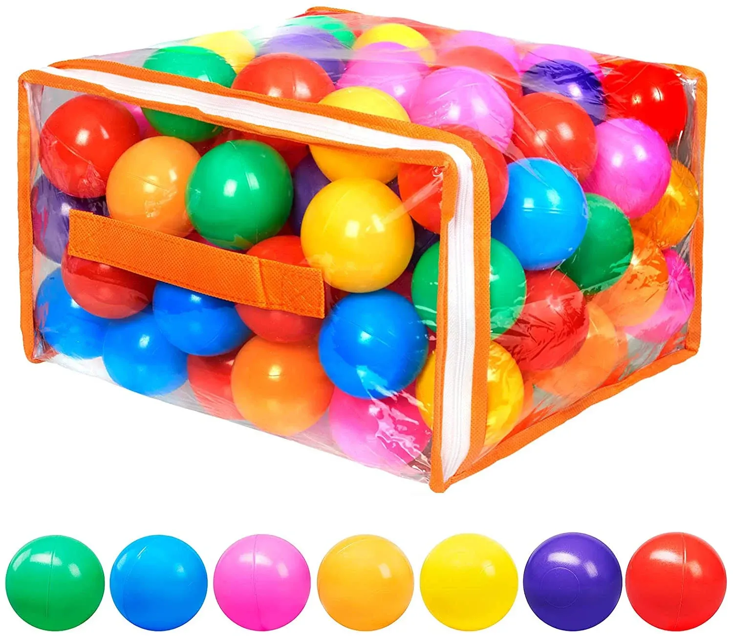 Ball Pit Balls for Baby and Toddler Phthalate Free BPA Free Crush Proof Plastic 