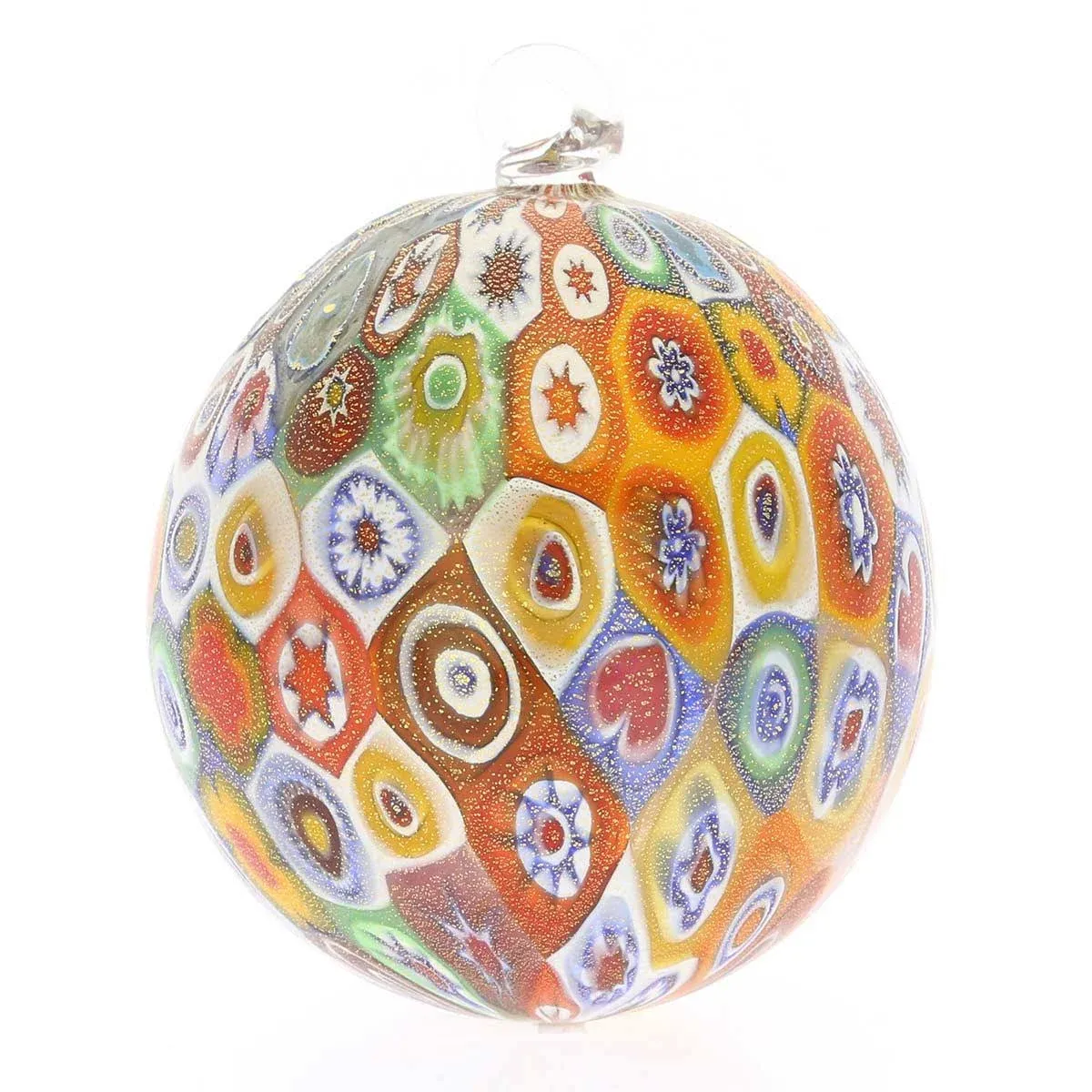 GlassOfVenice Murano Glass Christmas Ornament - Gold Millefiori - Eclectic - Christmas Ornaments - by GlassOfVenice | Houzz