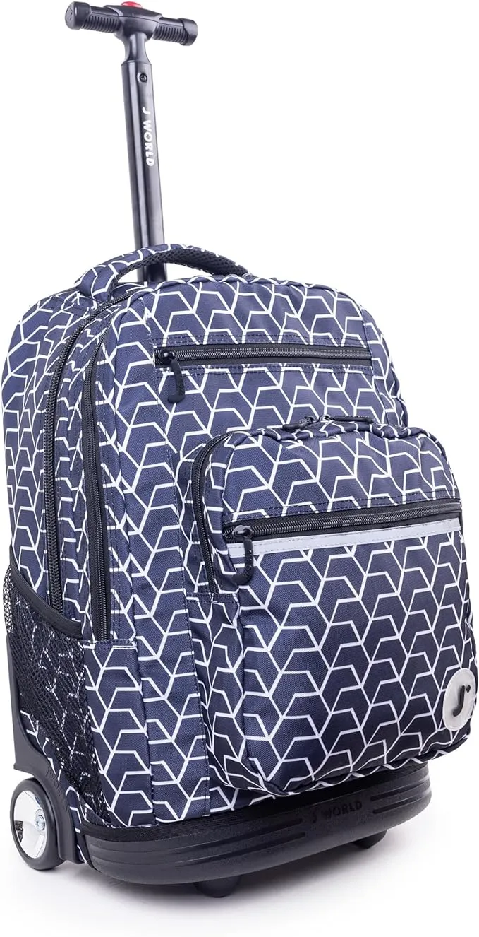 J World New York Sundance Laptop Rolling Backpack, Line