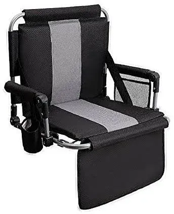 ALPHA CAMP Stadium Seat Chair for Bleachers with Back & Arm Rest