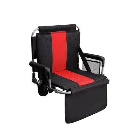 ALPHA CAMP Stadium Seat Chair for Bleachers with Back & Arm Rest