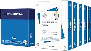 Hammermill Printer Paper, 20 Lb Copy Paper, 8.5 X 11 - 5 Ream (2,500 Sheets) - 9