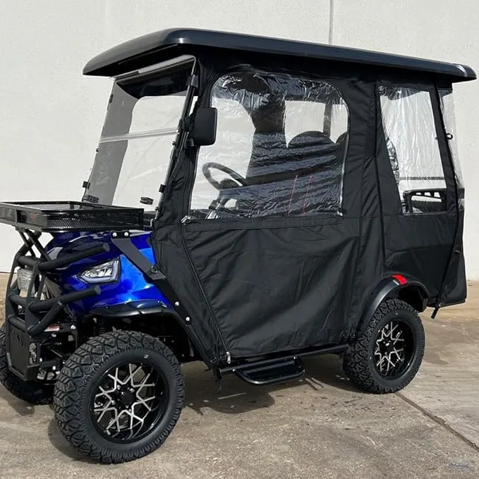 Kandi Enclosed Soft Cab for 4 Person Kruiser, Soft Cover for Golf Cart, Golf Cart Accessory, Electric Golf Cart Soft Cab Cover, Kruiser Accessory