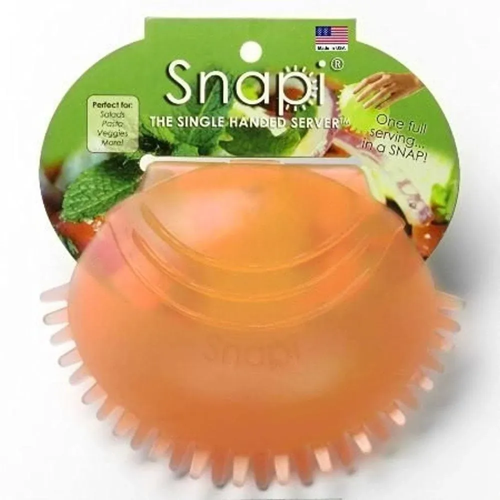 Snapi - The Single Handed Salad Server - Tangerine