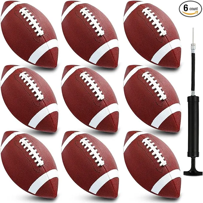 Composite Leather Indoor/Outdoor Footballs for Training and Recreational Play Si