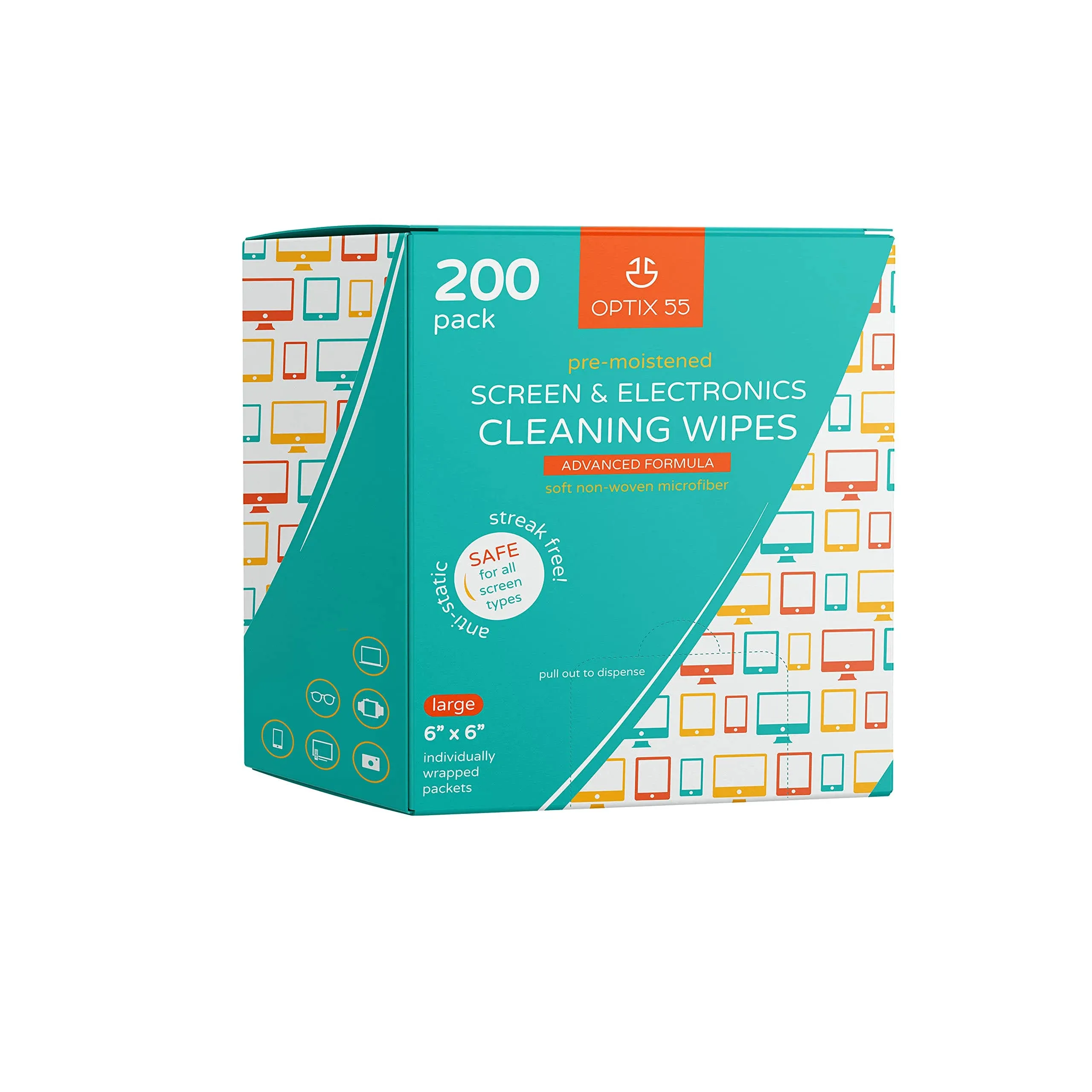 Screen &amp; Electronic Cleaning Wipes | Pre-Moistened Individual Wrapped (6&#034; x 6...