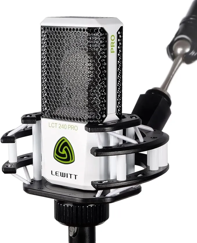 LCT-240 Pro Condenser Mic Value Pack w/ Windscreen & Shockmount - White