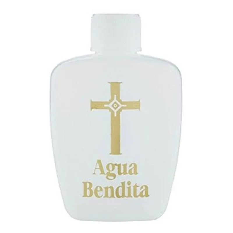 3 Pack Gold Cross Spanish Agua Bendita Holy Water Bottle With Cap 2 Oz