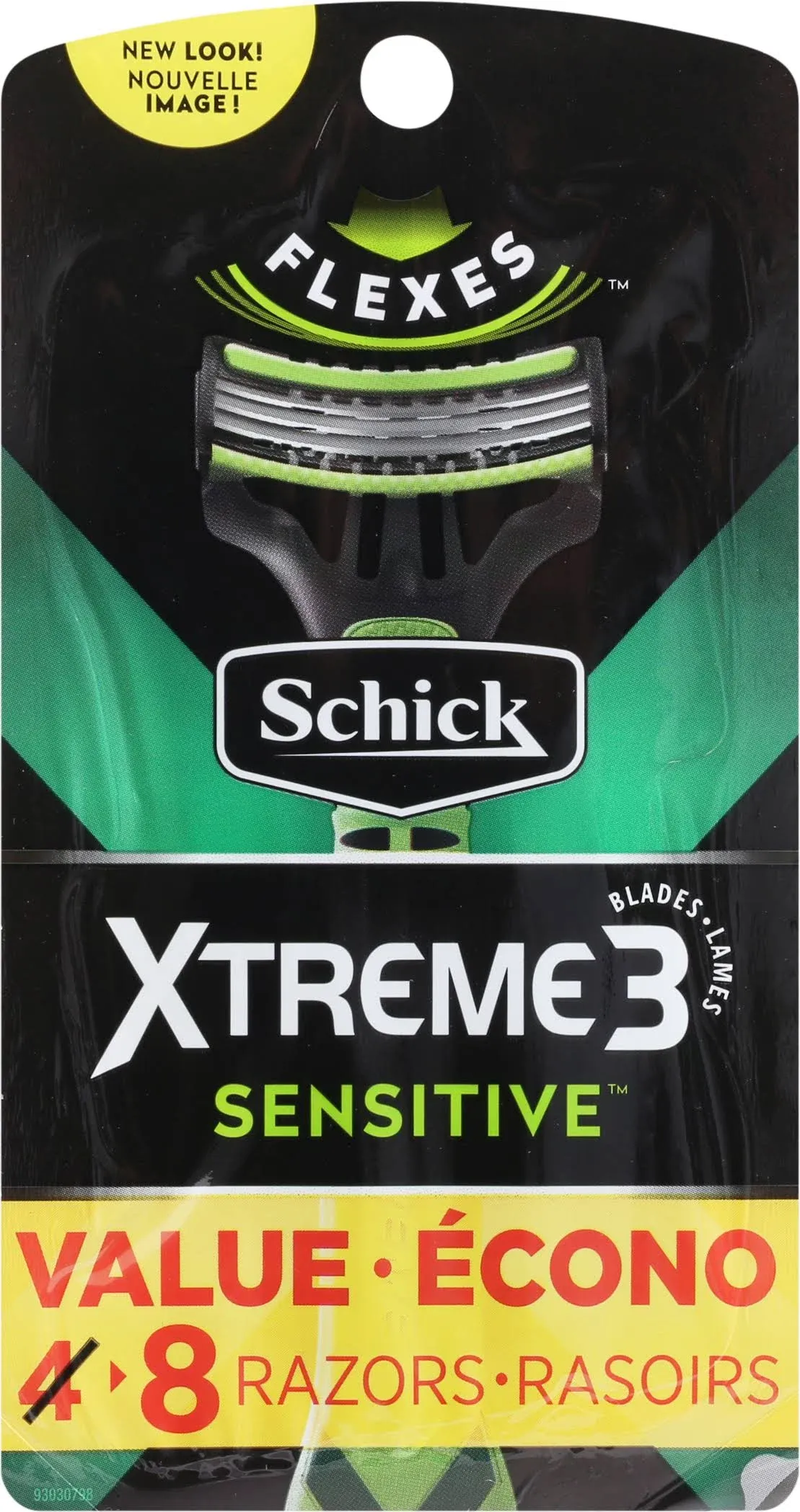 Schick Xtreme 3 Sensitive Skin Disposable Razors for Men, 8 Count (Pack of 3) Packaging may Vary