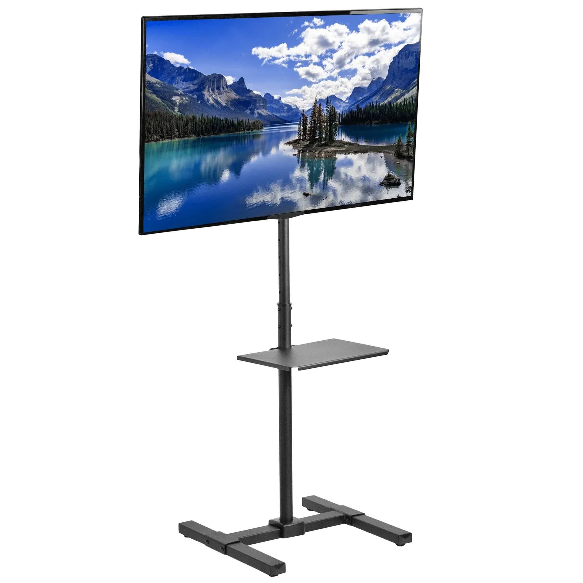 vivo TV Display 13" to 50" Height Adjustable Floor Stand with Storage Shelf ...