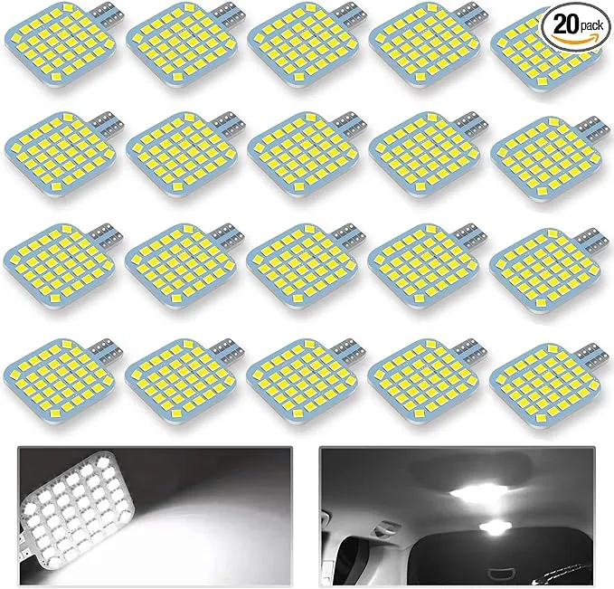 Xishwon 20pcs T10 921 922 912 194 RV Interior LED Light Bulbs, Super Bright LED Bulbs Replacement Lighting 36-smd 2835 6500K White for 12V RV Camper