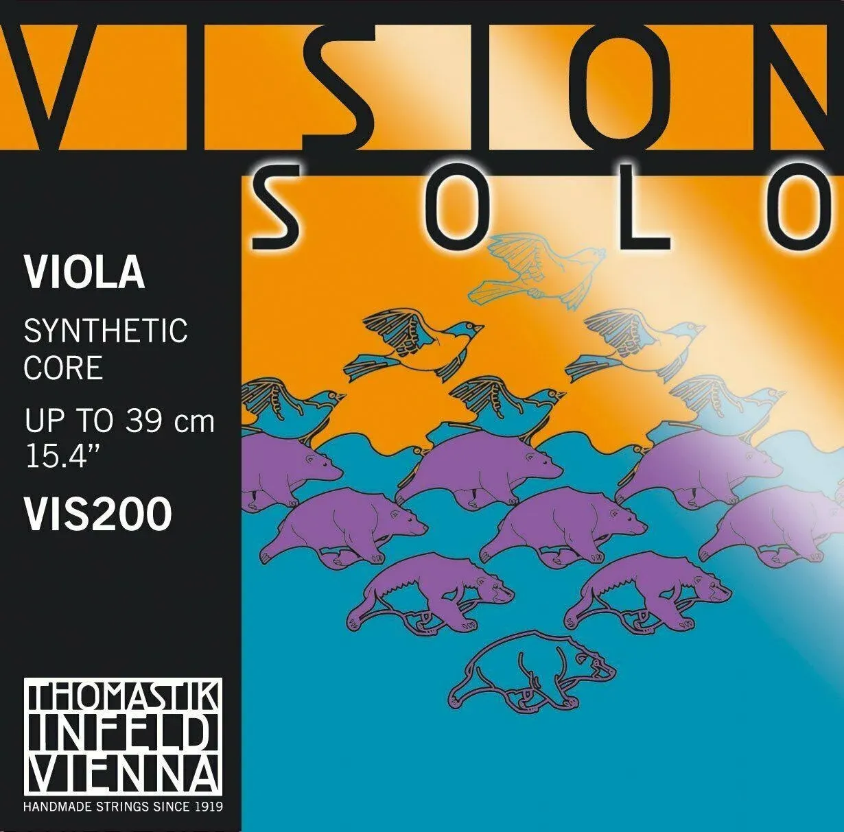 Thomastik 637886 Viola Vision Solo Synthetic Core Strings Set 4/4 Medium