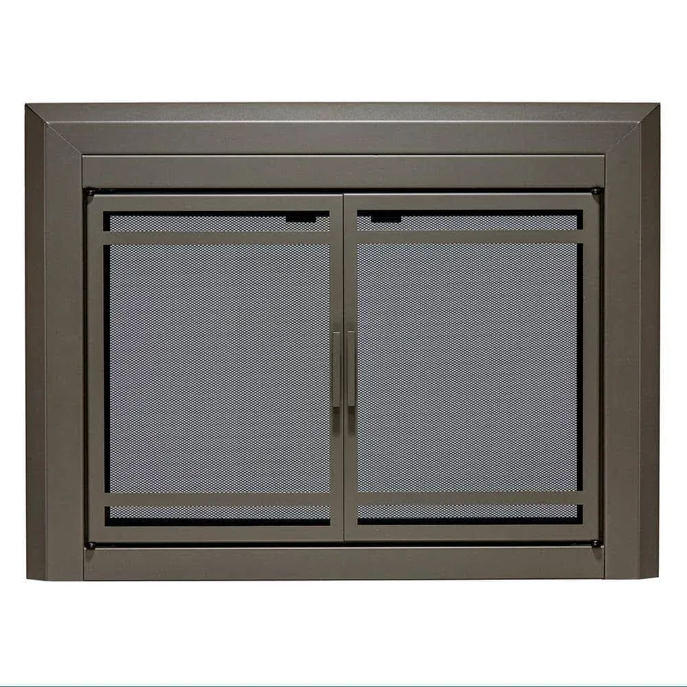 Uniflame Kendall Cabinet-style Fireplace Doors with Smoke Tempered Glass Medium ...