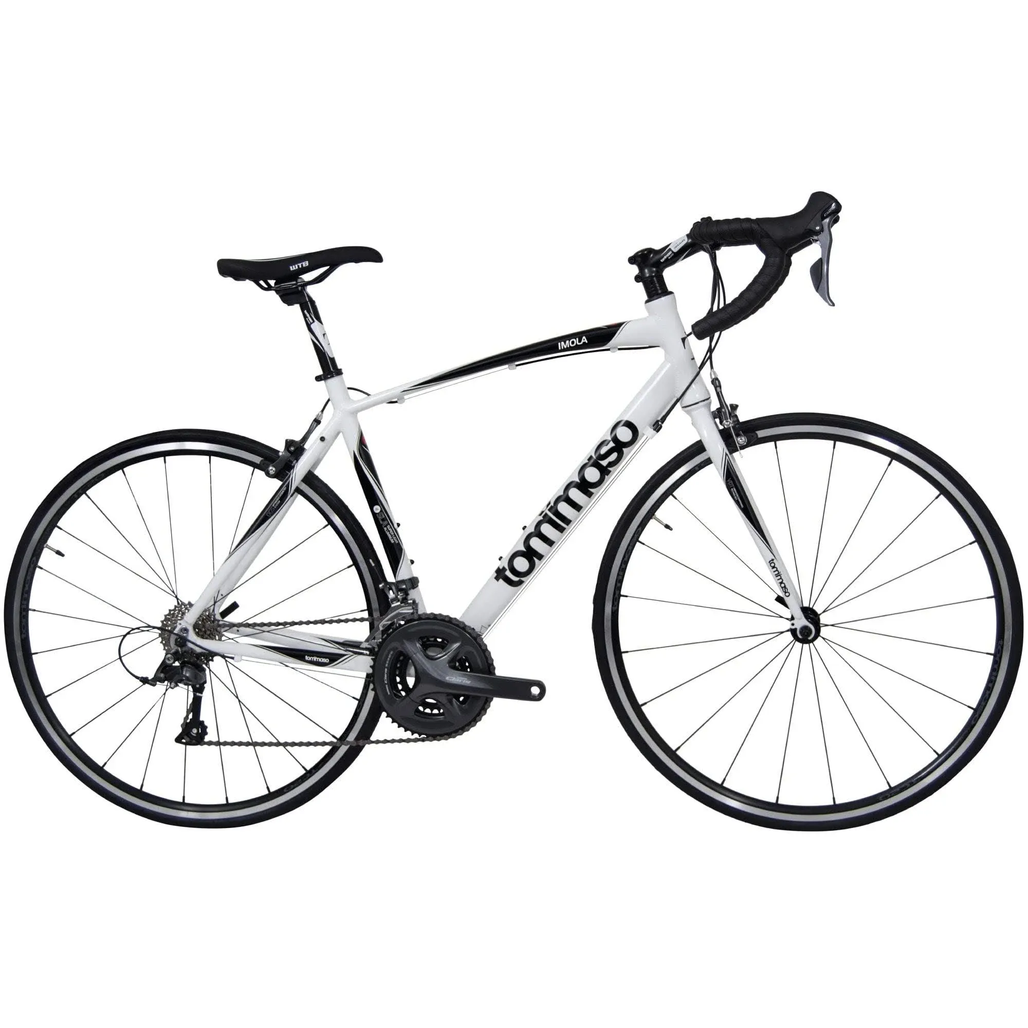 Tommaso Imola Endurance Aluminum Road Bike, Shimano Claris R2000, 24 Speeds - White