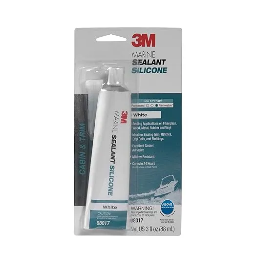 3M 08017 Marine Grade Silicone Sealant - 3 oz tube