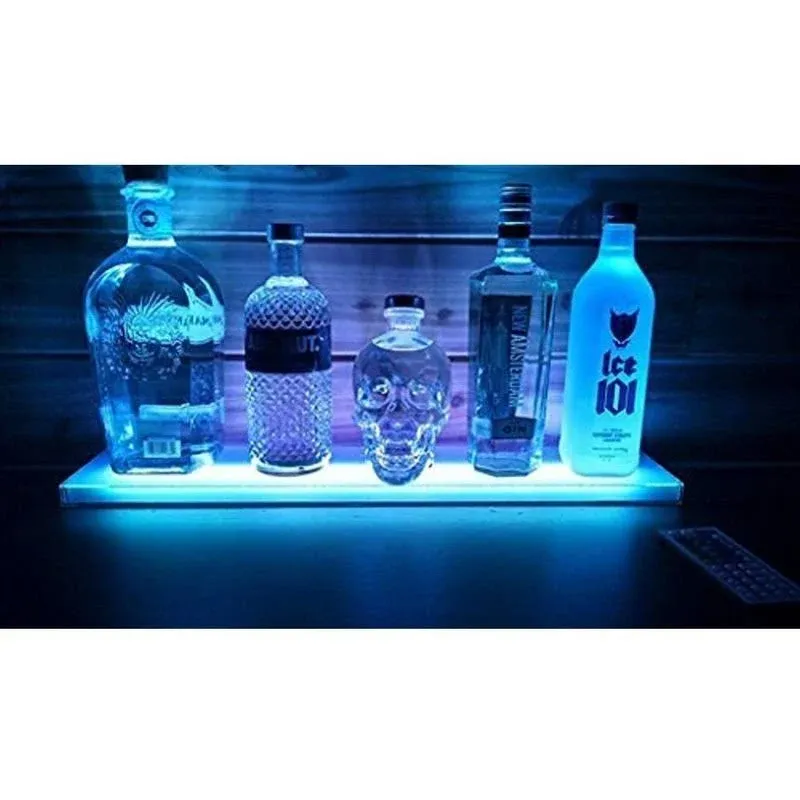 2 ft Length LED Liquor Shelf and Bottle Display, Programmable Shelving Includ...