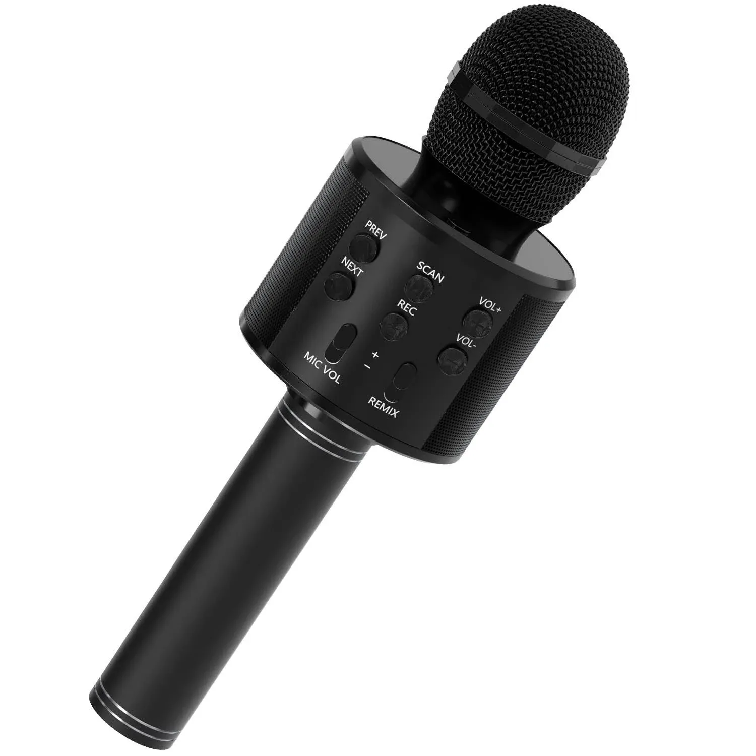  Kids Microphone for Singing, Wireless Bluetooth Karaoke Microphone for Black