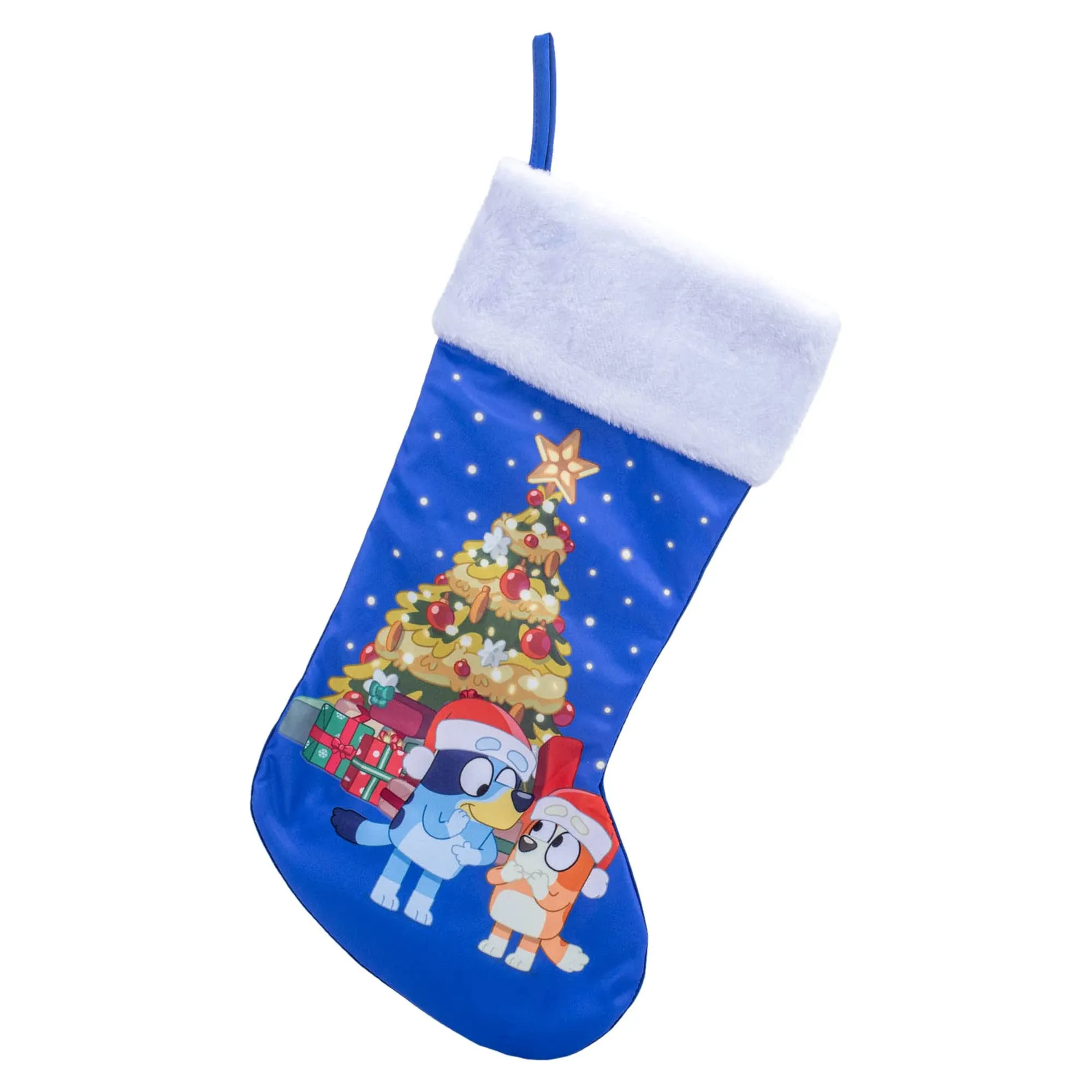 Bluey Kurt Adler 19 Inch Bingo with Tree Christmas Stocking, Blue