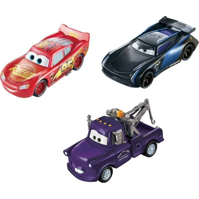 Disney Cars Toys, Color Changers 3-Pack Vehicles with Lightning McQueen, Mater & Jackson Storm Toy Cars (Amazon Exclusive)