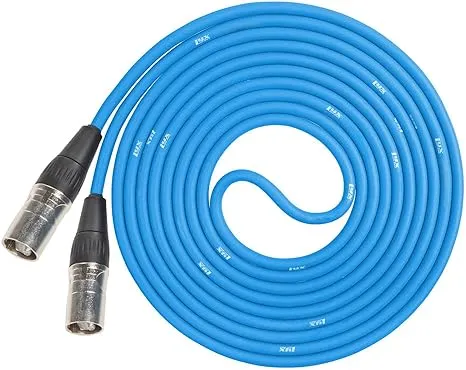 LyxPro 30 Feet Shielded CAT6 Ethercon Cable - Professional Audio & Lighting RJ45 Cable, Studio-Grade Sound Transmission, Extreme Durability - Blue