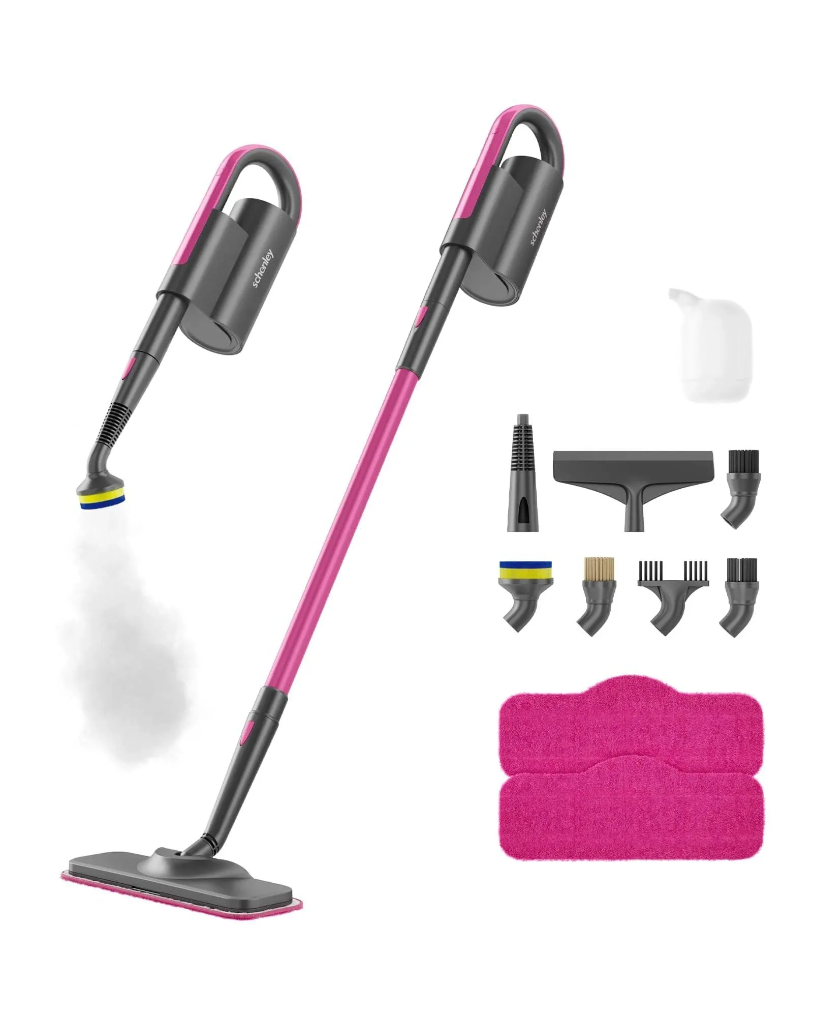 Schenley 7-in-1 Steam Mop Dual-Rod Design with Detachable Handheld Steamer for Walls