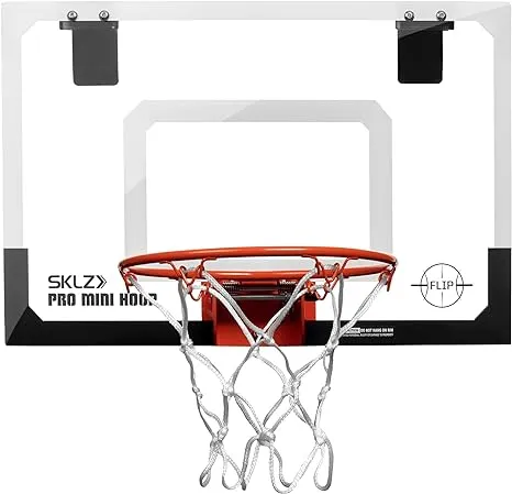 Pro Mini Hoop Flip Over-the-Door Basketball Hoop with Flip-up Rim