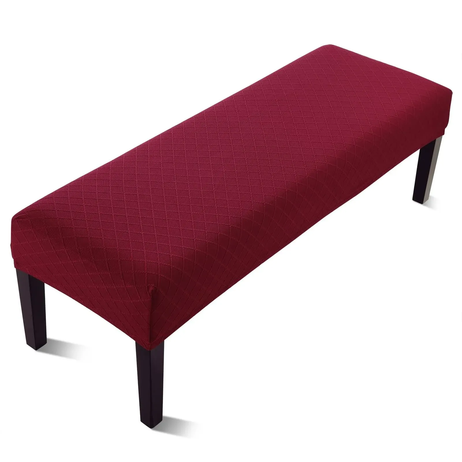 Fuloon Stretch Jacquard Dining Bench Cover - Anti-Dust Removable Bench Slipcover ...