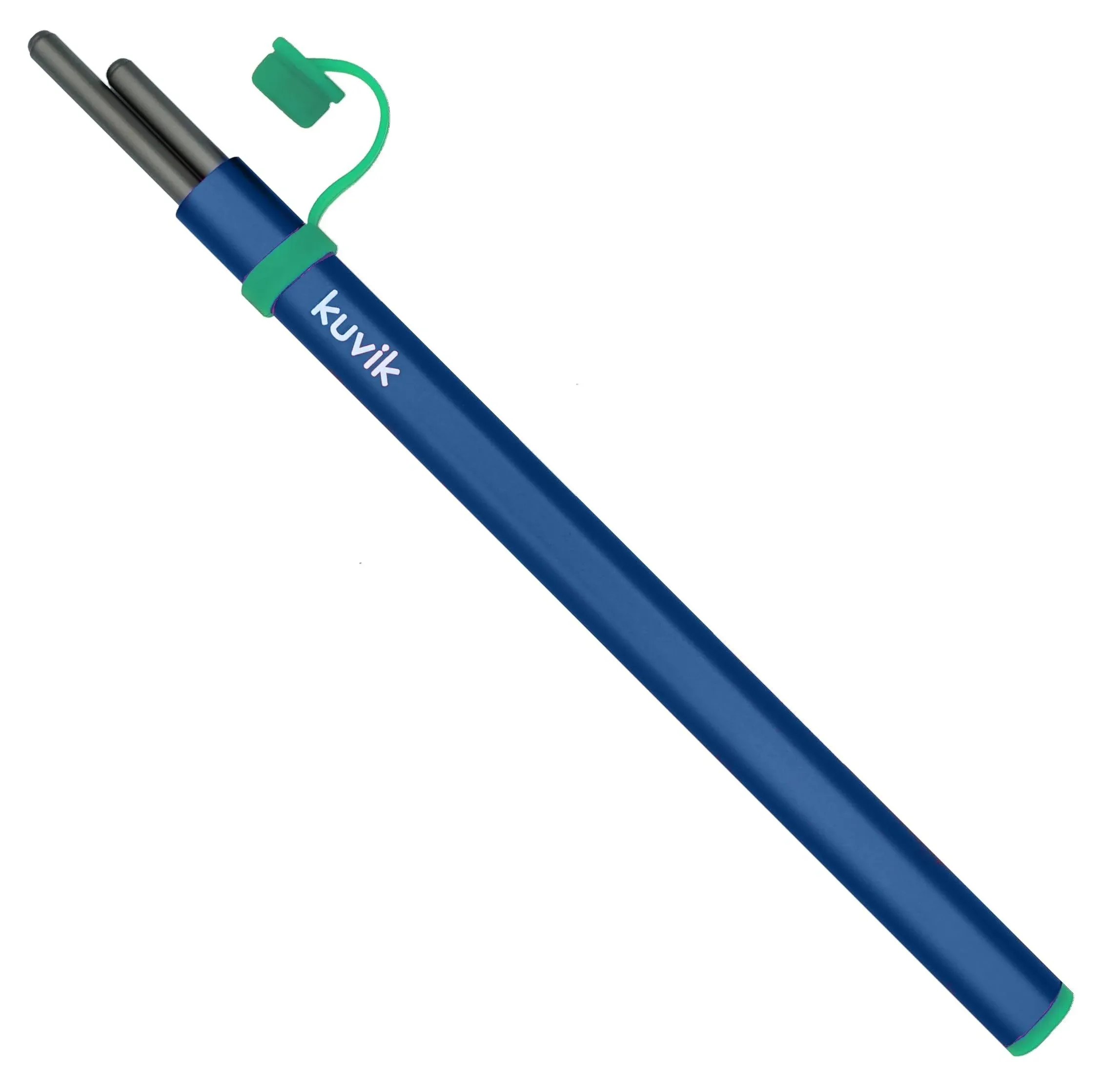 Kuvik Titanium Chopsticks with Blue Carrying Case - Ultralight and Reusable