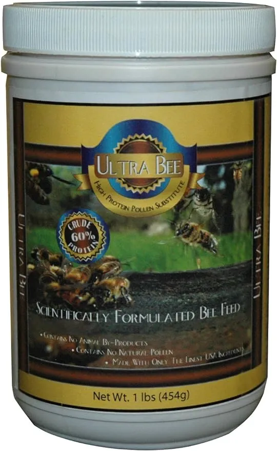 Mann Lake Pollen Substitute Dry Feed, High Protein, Boosts Brood, Healthy Colony, Beekeeper Essential, Free from Animal by-Products, Rich in Vitamins & Amino Acids, 10 lb