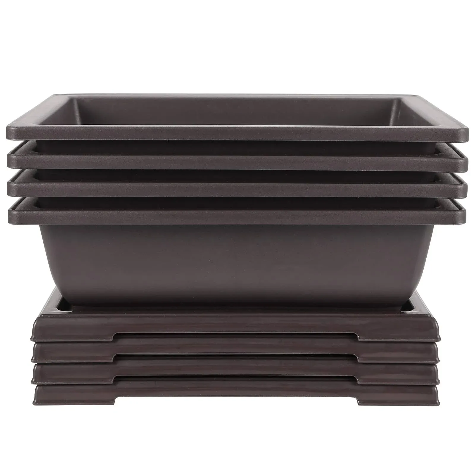 4 Pack 11 Inches Plastic Bonsai Training Pots Bonsai Tree Pot