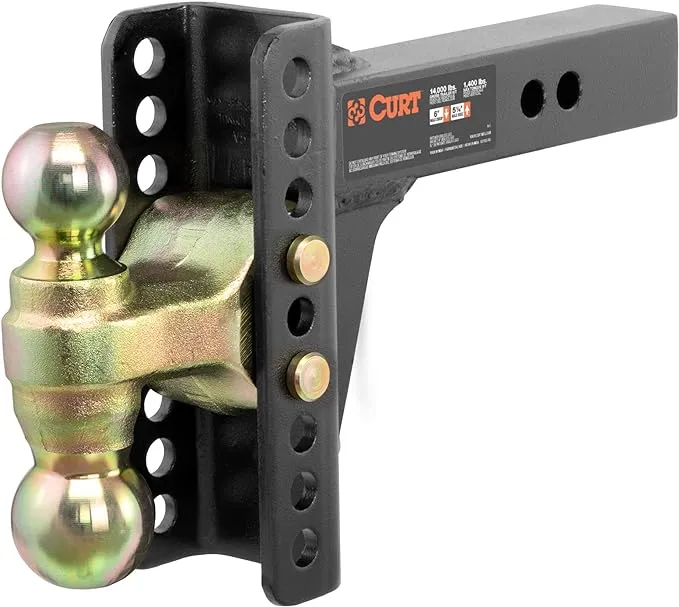 Adjustable Channel Mount with Dual Ball (2 in. Shank, 14,000 lb., 6 in. Drop), 45900