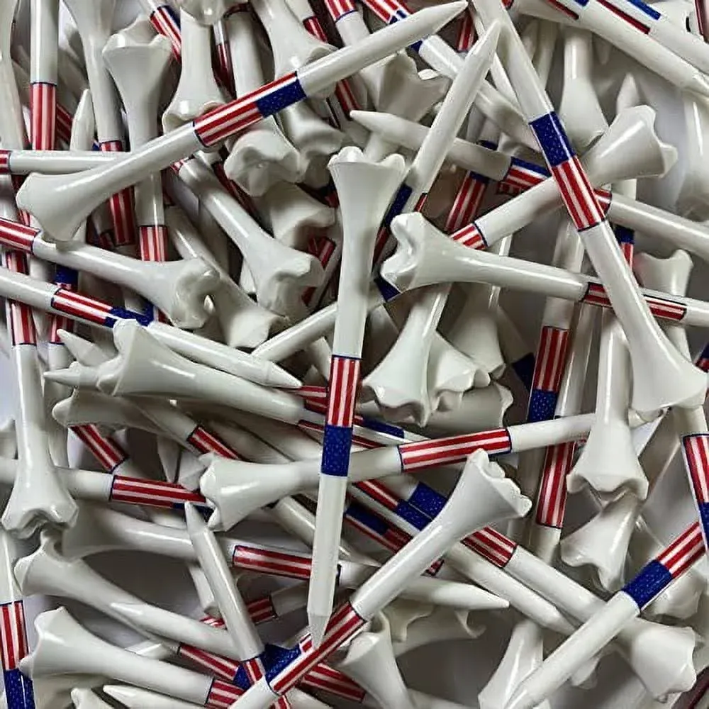 COLIBYOU 100 3 1/4" Pride Evolution American Flag USA Golf Tees White Wholesale